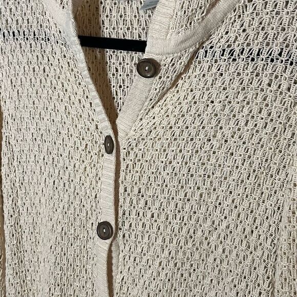 Rubbish Hooded Crochet Style Button Up Cardigan Size XL - Picture 5 of 7